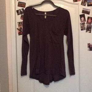 Plum long sleeve top